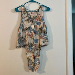 Tropical tie-up crop top
